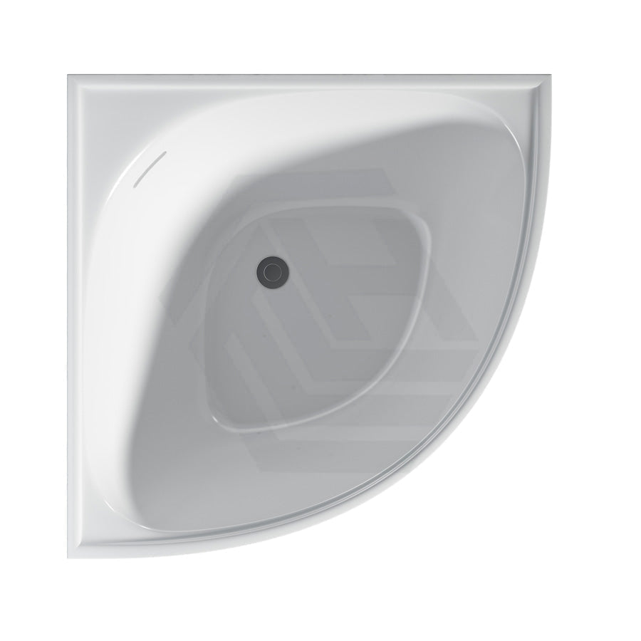 1000Mm Bella Corner Back To Wall Bathtub Gloss White With Overflow Bathtubs