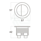 Black Round Dual Flush Toilet Water Tank Press Button For About 46Mm Cistern Lid Hole