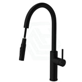 Black Solid Brass Round Mixer Tap With 360 Swivel Pull Out Spray For Kitchen Sink Mixers