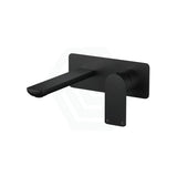 Black Solid Brass Wall Mounted Mixer With Spout For Bathtub Mixers With