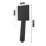 Black Square Hand Held Shower Only Bathroom Products