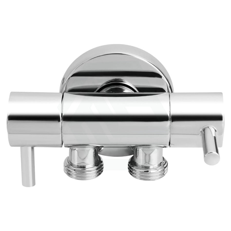 Brass Chrome Double Outlet Toilet Bidet Diverter Angle Valve