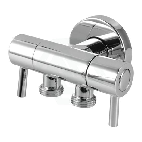 Brass Chrome Double Outlet Toilet Bidet Diverter