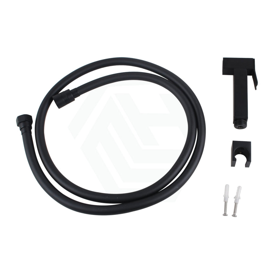 Brass Square Black Toilet Bidet Spray Kit With 1.2M Pvc Hose