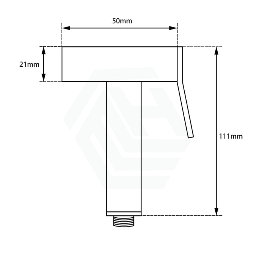 Brass Square Chrome Toilet Bidet Spray Kit With 1.2M Pvc Hose