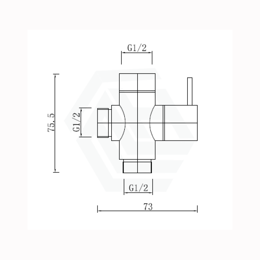 Brass Toilet Bidet Spray Diverter Only