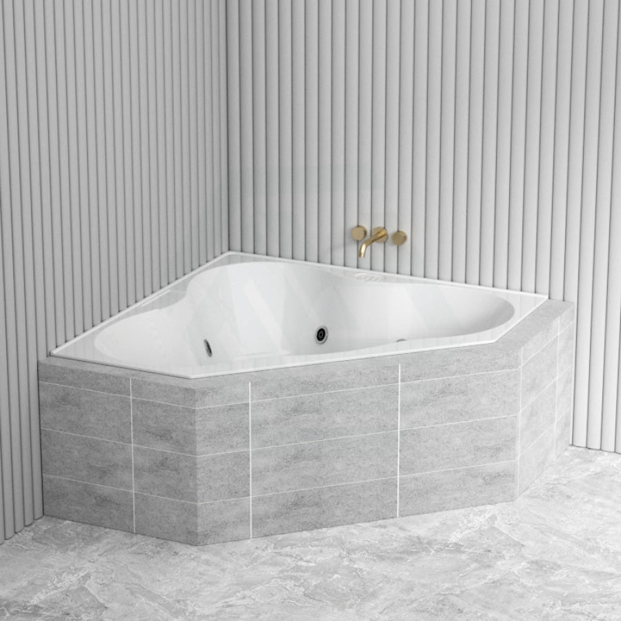 Broadway Almina Spa Bathtub 1285X1285X455Mm Corner Drop-In Tub With Jets Baths