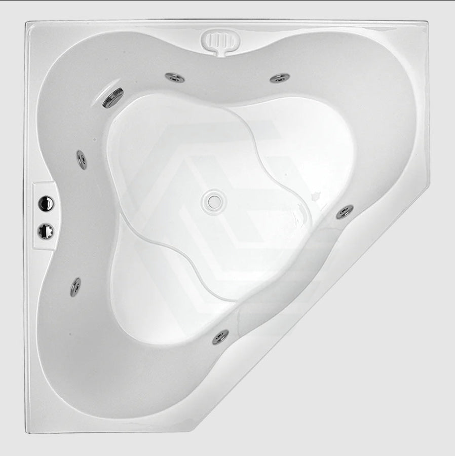 Broadway Almina Spa Bathtub 1285Mm Corner Drop-In Tub With Jets Baths