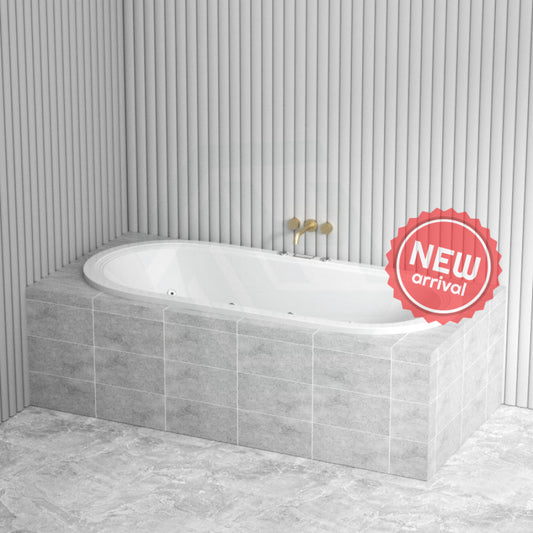 Broadway Estella Spa Bath 1775X800X470Mm Oval Drop-In Tub Baths