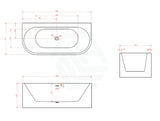 Broadway Fs36 Spa Bath 1700X780X600Mm Back To Wall Tub In Gloss White Baths