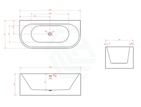 Broadway Fs36 Spa Bath 1700X780X600Mm Back To Wall Tub In Gloss White Baths