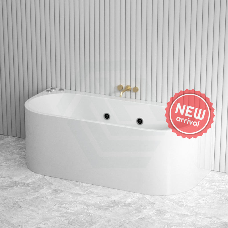 Broadway Fs36 Spa Bath 1700X780X600Mm Back To Wall Tub In Gloss White Baths