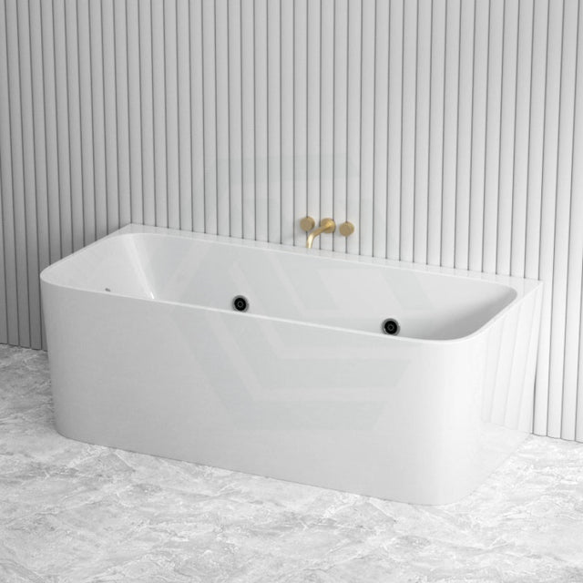 Broadway Fs38 Spa Bath 1500X750X600Mm Back To Wall Tub Slim Edge Baths