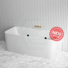 Broadway Fs38 Spa Bath 1500X750X600Mm Back To Wall Tub Slim Edge Baths