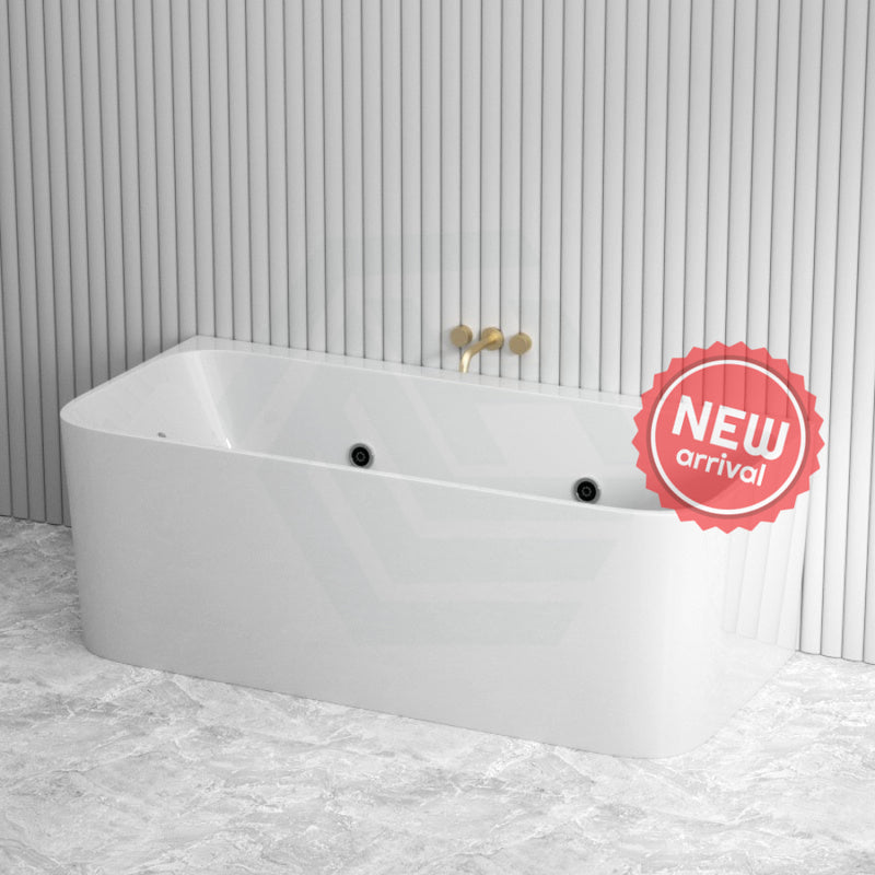 Broadway Fs38 Spa Bath 1500X750X600Mm Back To Wall Tub Slim Edge Baths