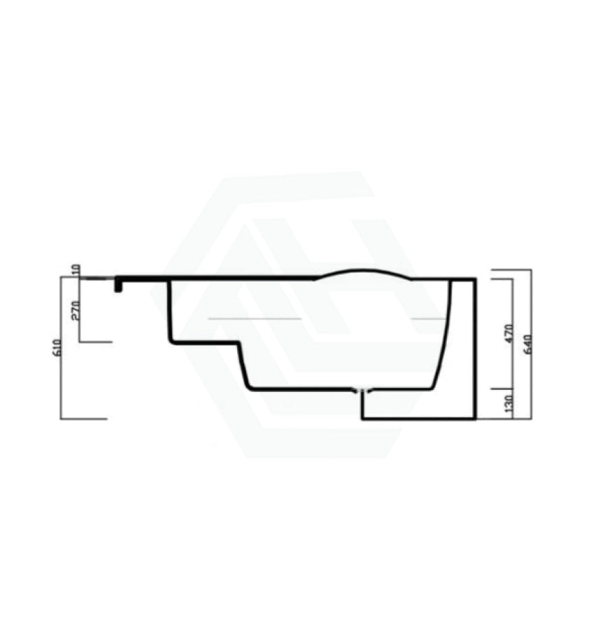 Broadway Fs53 1290/1490X640Mm Corner Spa Bathtub Acrylic Baths