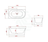 Broadway Fs7 1500/1700X780X600Mm Back To Wall Left Corner Spa Bathtub Acrylic 1700Mm / Air Switch