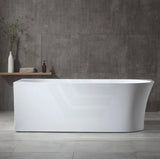 Broadway Fs7 1500/1700X780X600Mm Back To Wall Left Corner Spa Bathtub Acrylic Baths