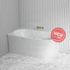 Broadway Fs7 1500/1700X780X600Mm Back To Wall Left Corner Spa Bathtub Acrylic Baths