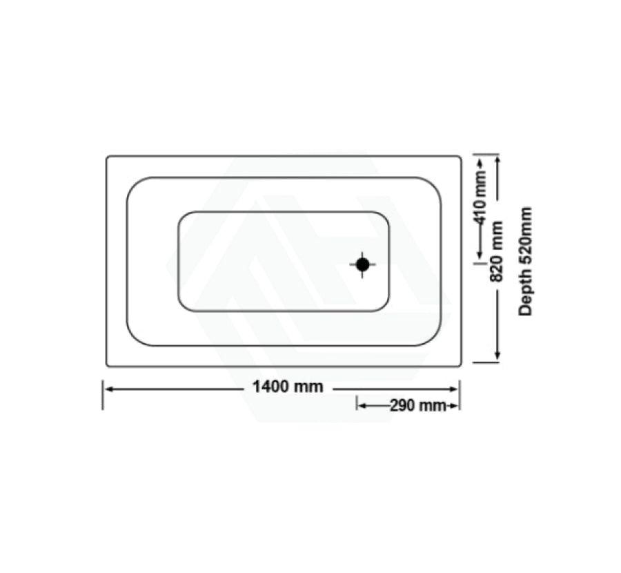 Broadway Grandisimo Spa Bath 1400X820X520Mm Rectangula Drop-In Tub Rectangular Baths