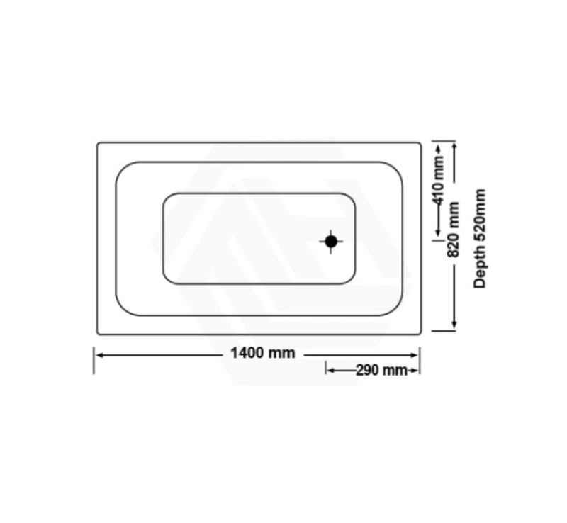 Broadway Grandisimo Spa Bath 1400X820X520Mm Rectangula Drop-In Tub Rectangular Baths