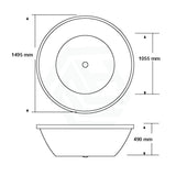 Broadway Lucena Spa Bath 1495X1495X490Mm Round Drop-In Tub Baths