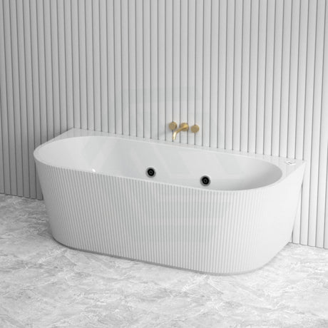 Broadway Mallorca Spa Bath 1500X750/1700X800X580Mm Back To Wall Tub In Gloss White Baths