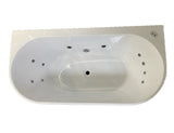 Broadway Mallorca Spa Bath 1500X750/1700X800X580Mm Back To Wall Tub In Gloss White Baths