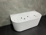 Broadway Mallorca Spa Bath 1500X750/1700X800X580Mm Back To Wall Tub In Gloss White Baths