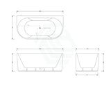 Broadway Mallorca Spa Bath 1500X750/1700X800X580Mm Back To Wall Tub In Gloss White Baths