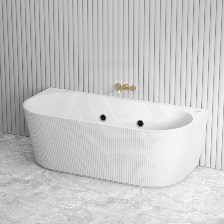 Broadway Mallorca Spa Bath 1500X750/1700X800X580Mm Freestanding Back To Wall Tub In Matt White Baths