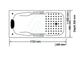 Broadway Marchena Spa Bath 1725X860X530Mm Rectangula Drop-In Tub Rectangular Baths