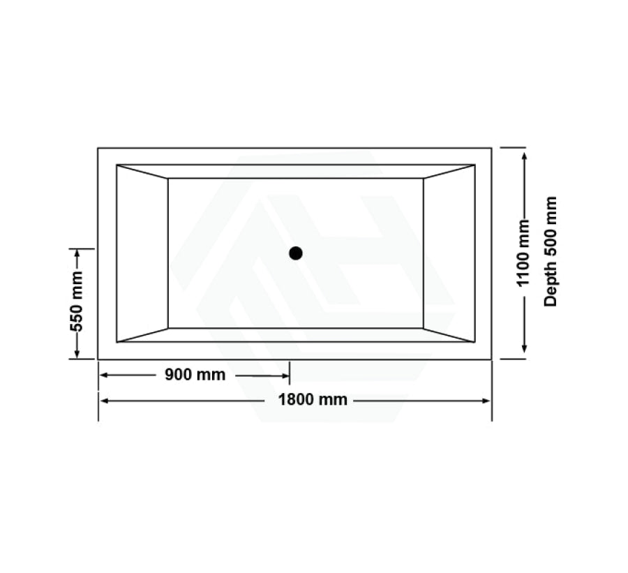 Broadway Quadrato Spa Bath 1800X1100X500Mm Rectangula Drop-In Tub Rectangular Baths