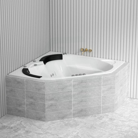 Broadway Sapphira Spa Bathtub 1500X1500X600 Mm Corner Drop-In Tub With Jets Baths