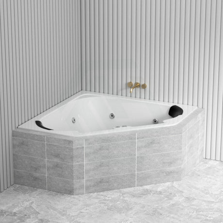 Broadway Villena Spa Bathtub 1350X1350X470Mm Corner Drop-In Tub With Jets Baths