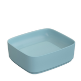 430x380x145mm Rectangle Above Counter Ceramic Wash Basin Matt Light Blue with Decoration Board