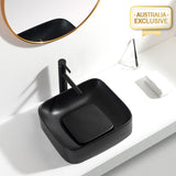 Above Counter Ceramic Basin Rectangle Matt Black