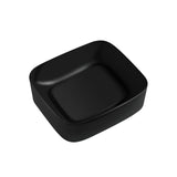 430X380X145Mm Rectangle Above Counter Ceramic Wash Basin Matt Black With Decoration Board Basins