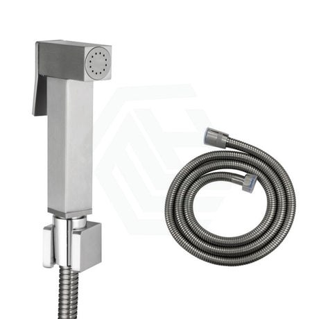 N#1(Nickel) Square Brass Brushed Nickel Toilet Bidet Spray Kit With 1.2M Stainless Steel Hose &