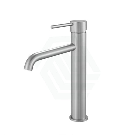 N#1(Nickel) Lucid Pin Round Brushed Nickel Tall Basin Mixer Tap Bathroom Vanity Mixers