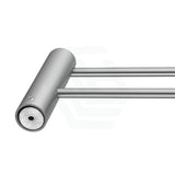 N#1(Nickel) Aquaperla 600Mm Round Brushed Nickel Double Towel Rail Stainless Steel Rails