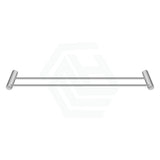 N#1(Nickel) Aquaperla 600Mm Round Brushed Nickel Double Towel Rail Stainless Steel Rails