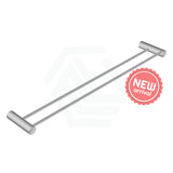 N#1(Nickel) Aquaperla 600Mm Round Brushed Nickel Double Towel Rail Stainless Steel Rails