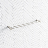 N#1(Nickel) Aquaperla 600mm Round Brushed Nickel Double Towel Rail Stainless Steel