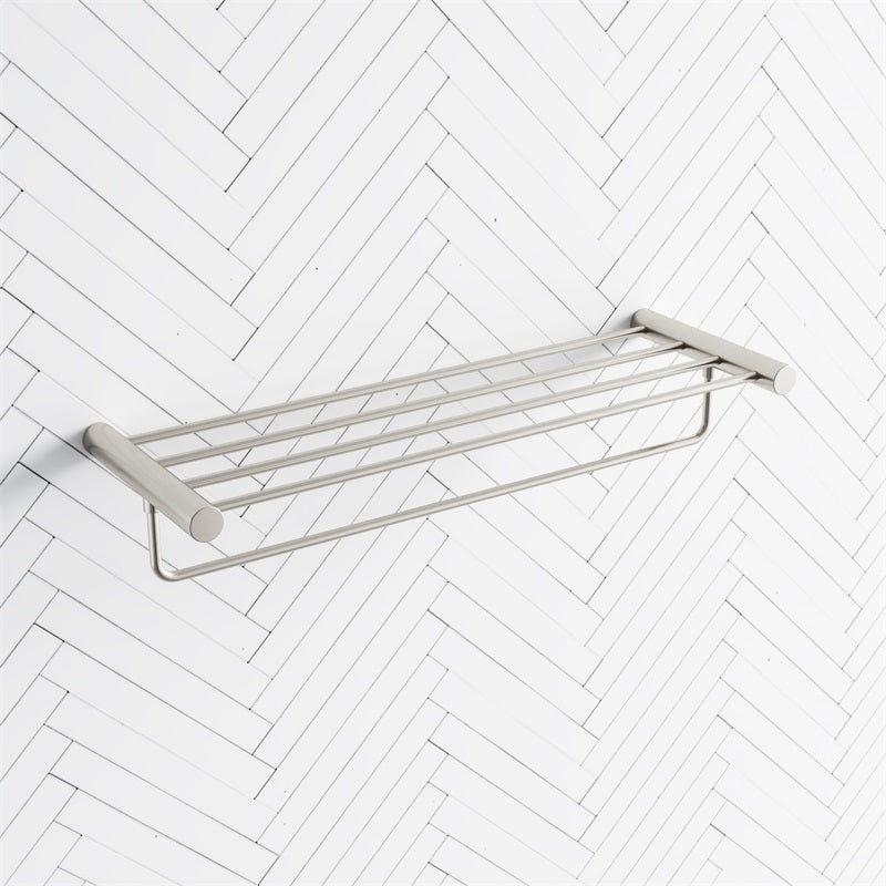 Aquaperla 600mm Towel Rack Stainless Steel Brushed Nickel / Gunmetal Grey / Brushed Brass