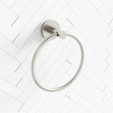 N#1(Nickel) Aquaperla Lucid Pin Round Brushed Nickel Hand Towel Ring Wall Mounted