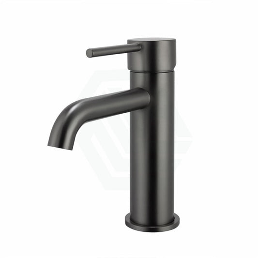 M#1(Gunmetal Grey) Lucid Pin Round Gunmetal Grey Basin Mixer Tap Bathroom Vanity Short Mixers