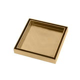 G#1(Gold) Aquaperla 120Mm Brushed Brass Floor Waste Drain Tile Insert 80Mm Outlet Wastes