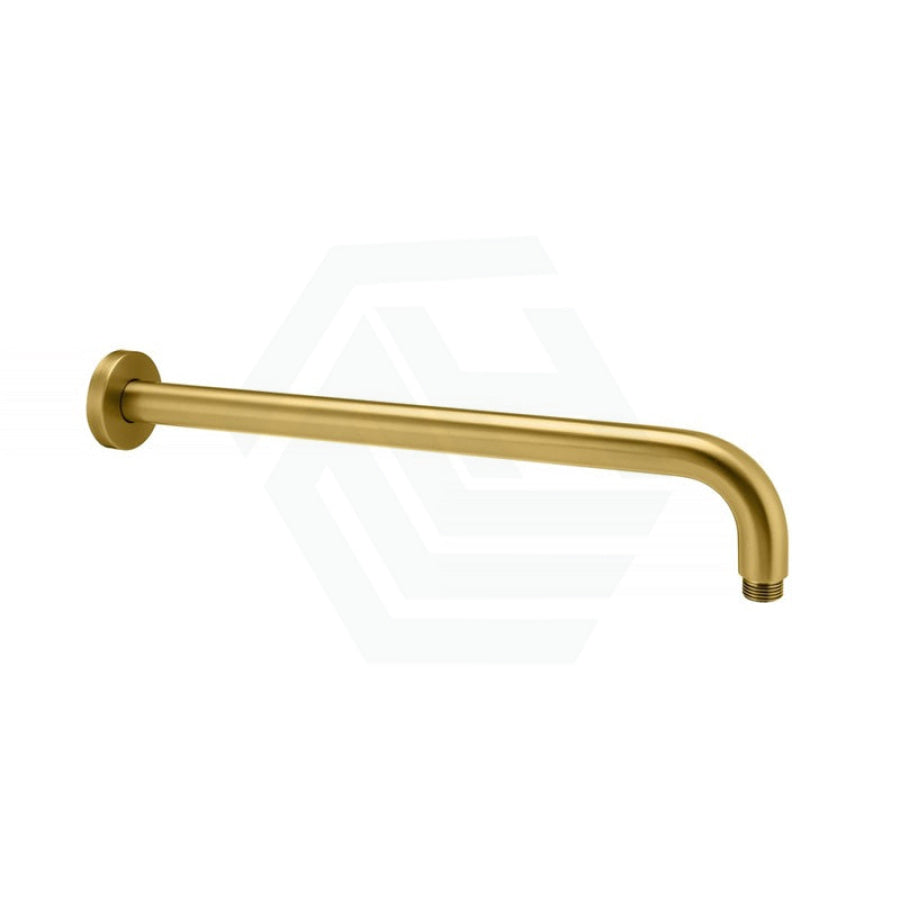 G#1(Gold) Aquaperla 400Mm Round Wall Mounted Shower Arm Brushed Brass Gold Arms