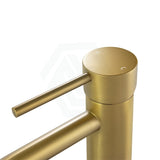 G#1(Gold) Lucid Pin Round Brushed Brass Basin Mixer Tap Bathroom Vanity Gold Short Mixers